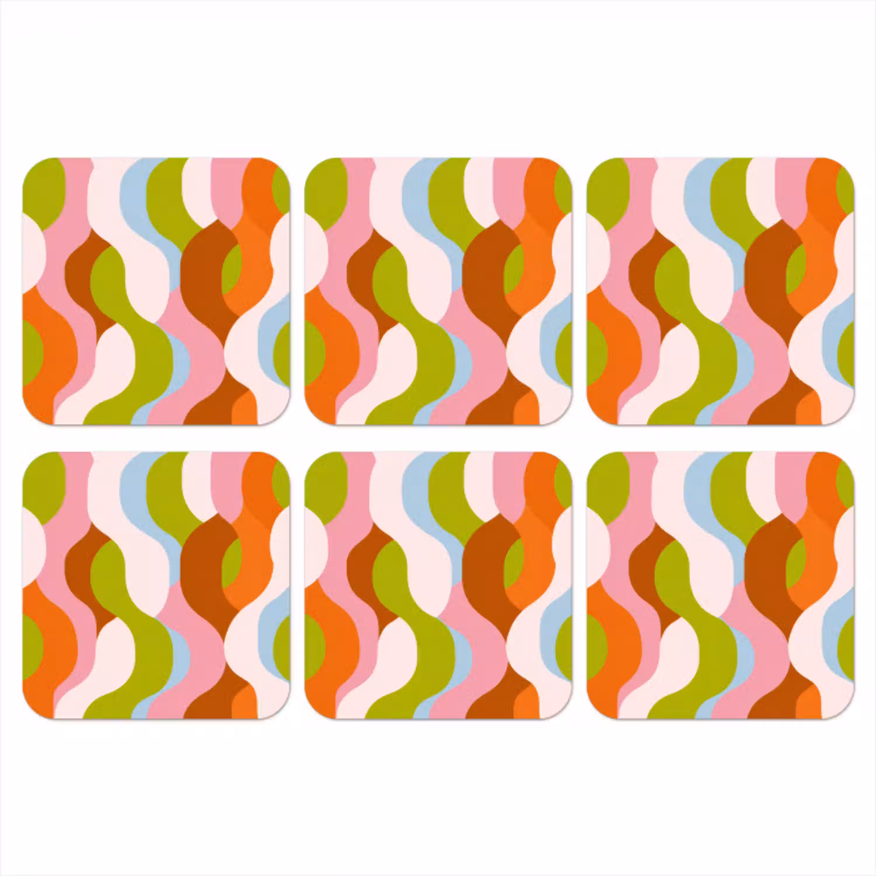 Abstract - Vormen - Roze onderzetter kurk middel -3d