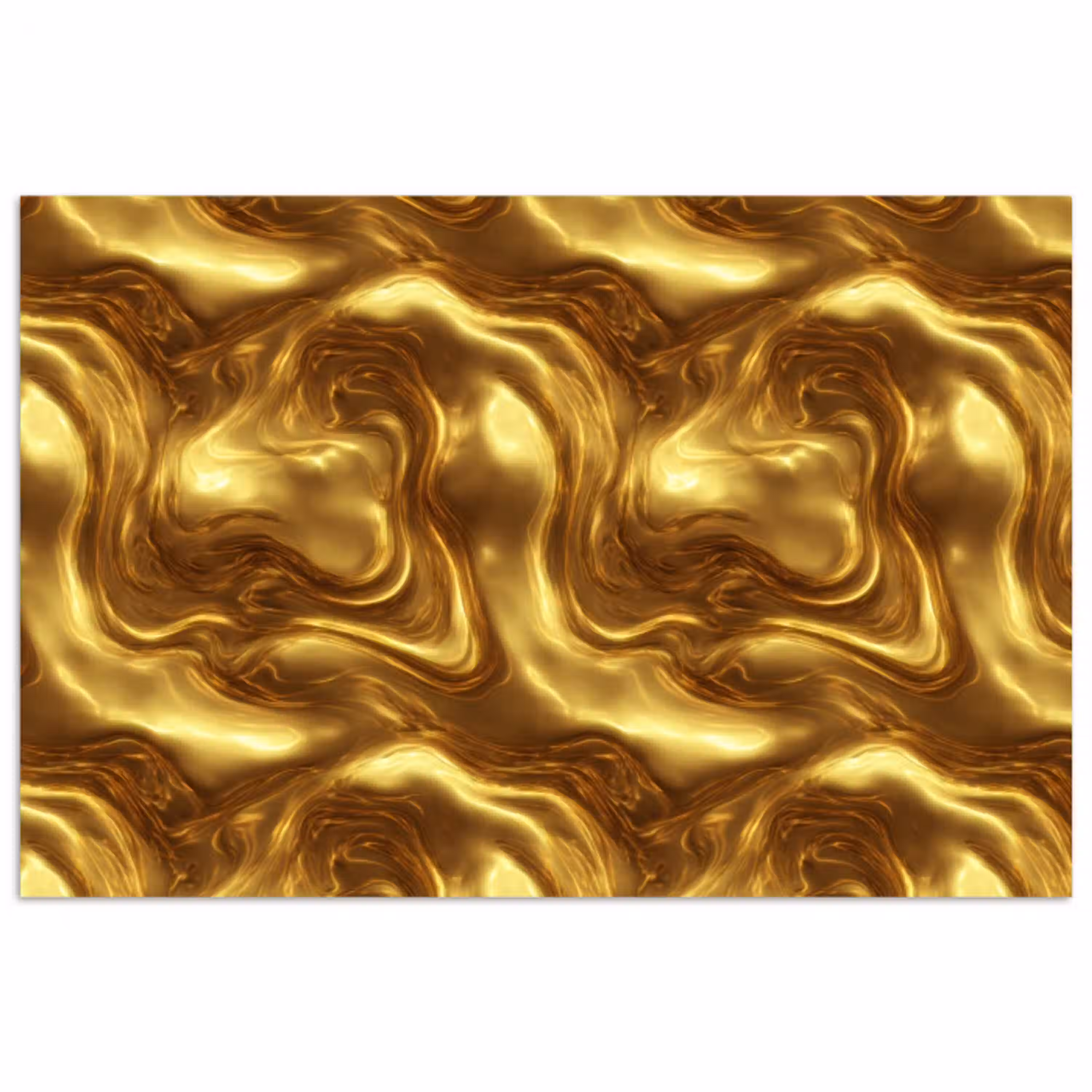 Textuur - Vloeibaar - Organisch - Goud poster papier klein 62 -3d