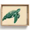 Schildpad - Sierlijk - Groen - Schild Dienblad Rechthoek middel -z3d_shopping