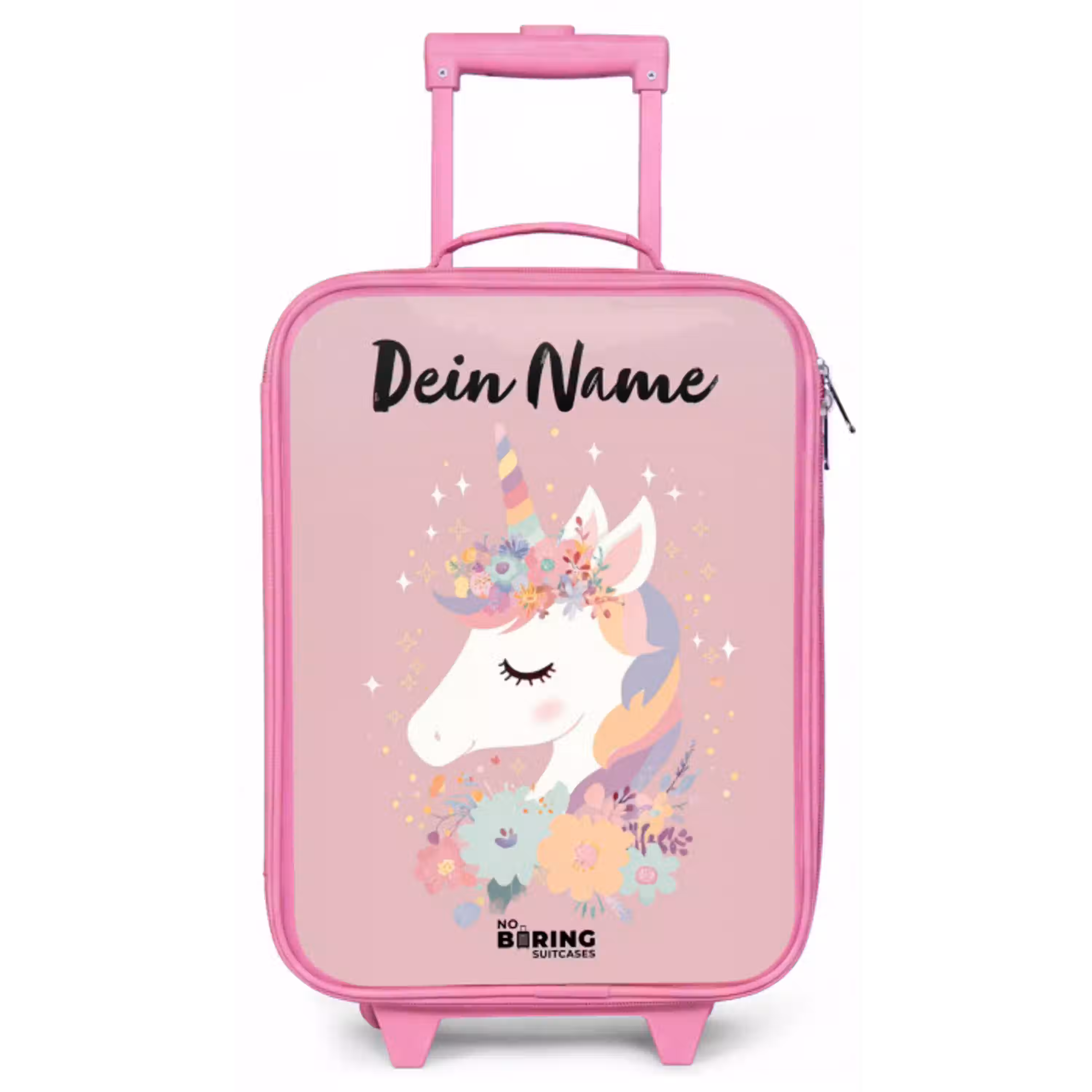 Eenhoorn - Roze - Bloemen Kinderkoffer - Roze klein -zz3dotto