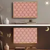 Waaiermotief - Patroon - Roze Light Box met batterij (Wandlamp) middel -sfeer3