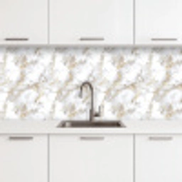 Gouden aders - Marmer - Wit keuken achterwand 2 middel 871 -3d