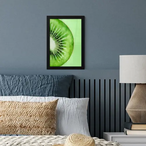 Kiwi - Groen - Fris fotolijst zwart zonder passe partout klein -sfeer3