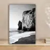 Strand - Klif - Golven - Voetstappen canvas 2cm klein -sfeer1