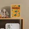 Dino - Herfstbladeren - Oranje - Patroon Light Box met kabel (Kinderlampje) klein -sfeer2_kind