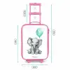 Olifant met blauwe ballon Kinderkoffer - Roze klein -productfoto_formaten