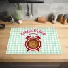 Koffie - Klok - Groen Inductie beschermer vinyl 3mm klein -sfeer5
