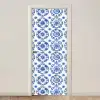 Sierborden - Bloemen - Blauw deurposter klein 289 -3d_beige