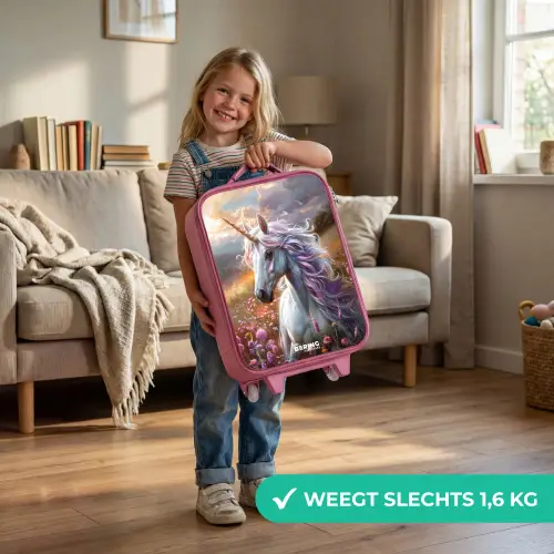 Pastel parelhoorn Kinderkoffer - Roze klein -sfeer2_NL
