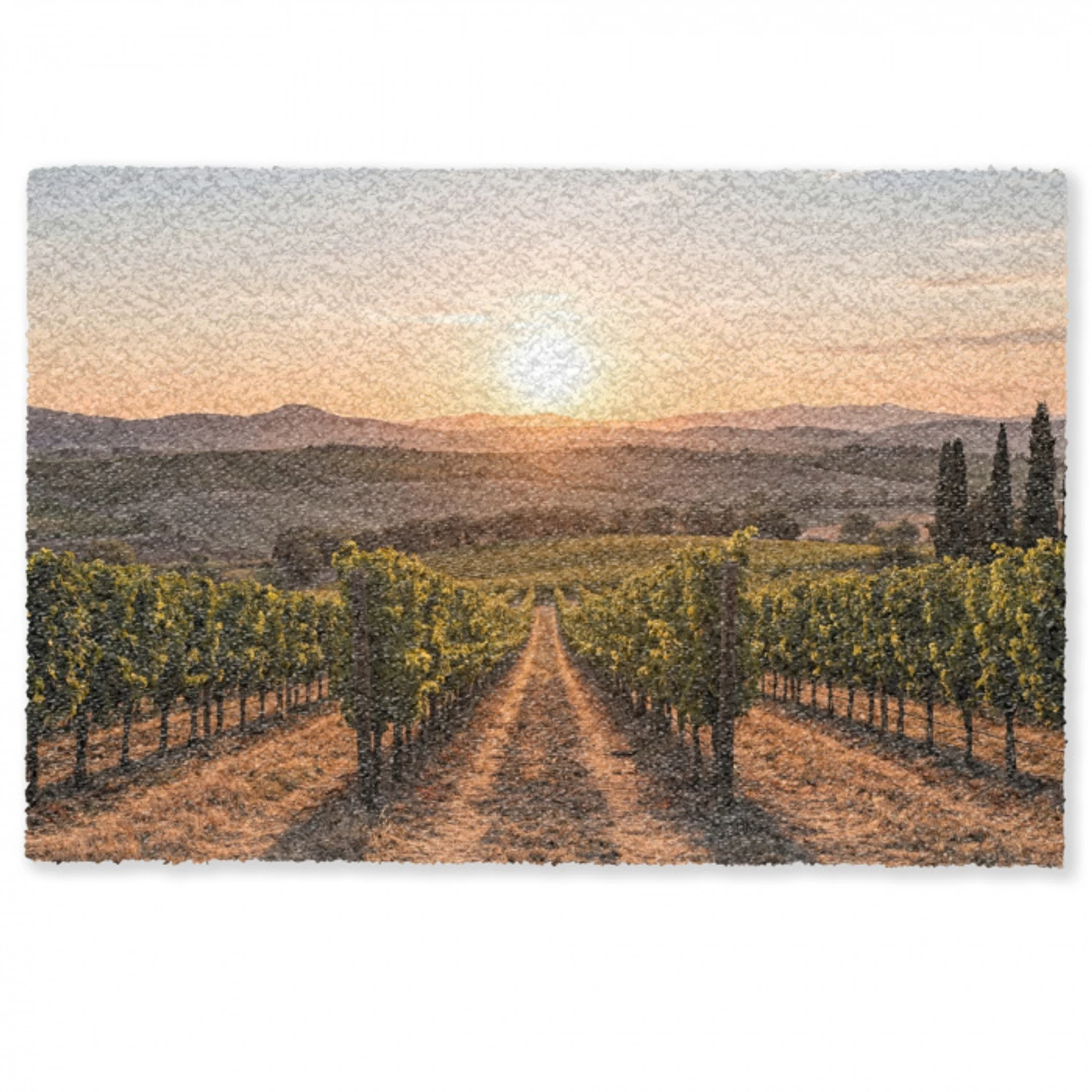 Wijngaard - Zonsondergang - Landschap Deurmat klein -zkaufland3d