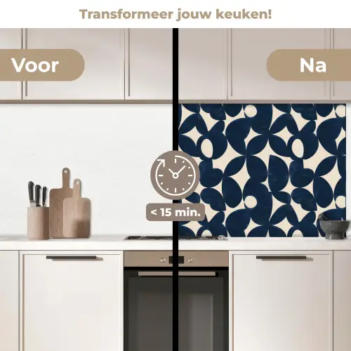 Modern - Geometrisch - Blauw keuken achterwand 2 middel 871 -voor-na2_NL