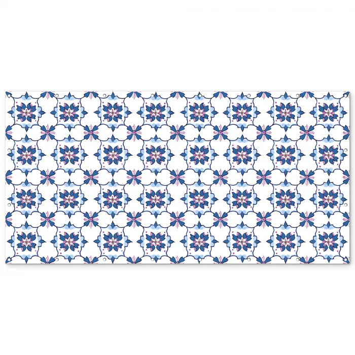 Modern - Patroon - Blauw - Roze Balkonbeschermer Duitsland klein 596 -zz_3d