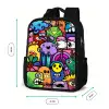 Grappige kleurrijke monsters Rugzak - Zwart middel -productfoto_formaten