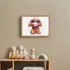 Hond - Roze - Kauwgom Light Box met batterij (Wandlamp kind) middel -sfeer2_kind