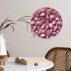 Roze - Glanzende - Stenen Wandcirkel plexiglas klein 852 -sfeer4