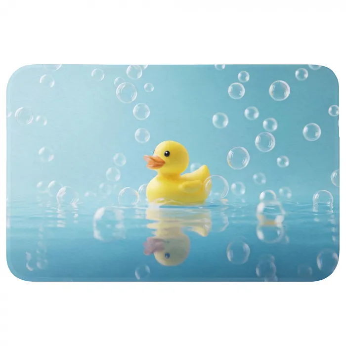 Bubbels - Badeend - Geel Badmat klein -3d