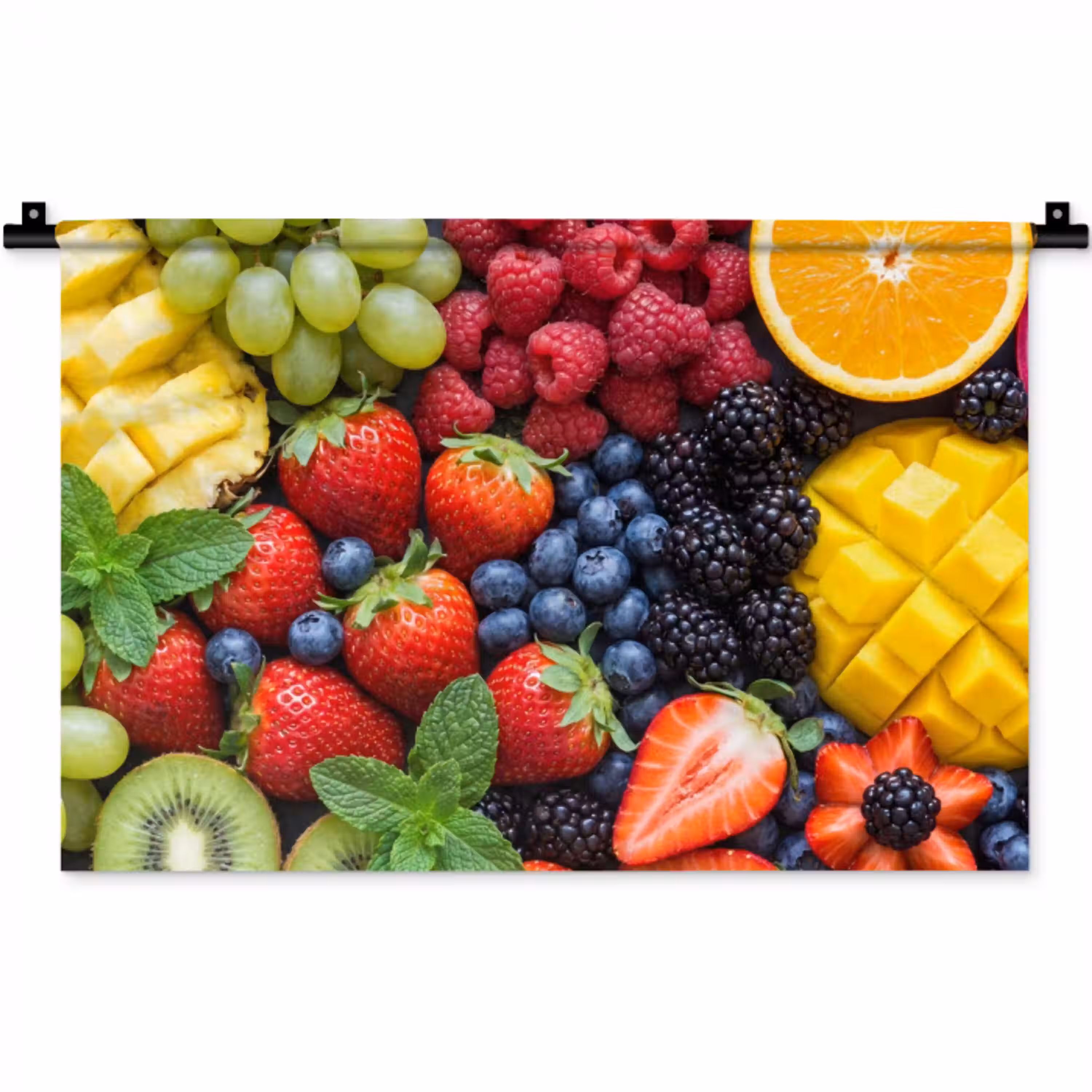 Fruit - Vers - Kleurrijk - Eten Wandkleed katoen klein -zz3d