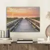 Zonsonderang - Zee - Pad - Gras - Duin - Vogels PET vilt klein -sfeer1
