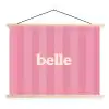 Roze - Gestreept - Belle textielposter latten blank klein -3d