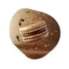 Chocolade - Macarons - Eten - Snoep Wandcirkel Organisch Plexiglas middel -3d