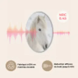 Paard - Kop - Winter - Dieren - Wit Akoestische PET Vilt - Rond klein -USP_FR