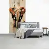 Olifant - Slurf - Mozaïek - Abstract fotobehang vinyl groot -slaapkamer