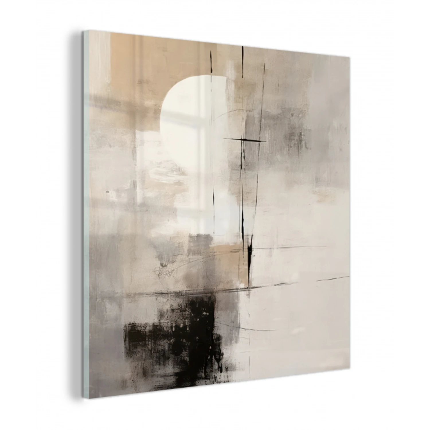 Abstract - Kunst - Grijs plexiglas 5mm klein -z3d