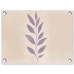 Tak - Bladeren - Minimalistisch - Beige tuinposter los doek klein -3d