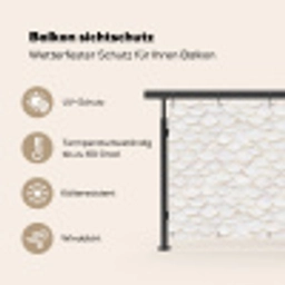 Schubben - Wit - Elegant Balkonbeschermer Duitsland klein 596 -specs