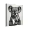 Koala - Bril - Toilet aluminium wit klein -3d