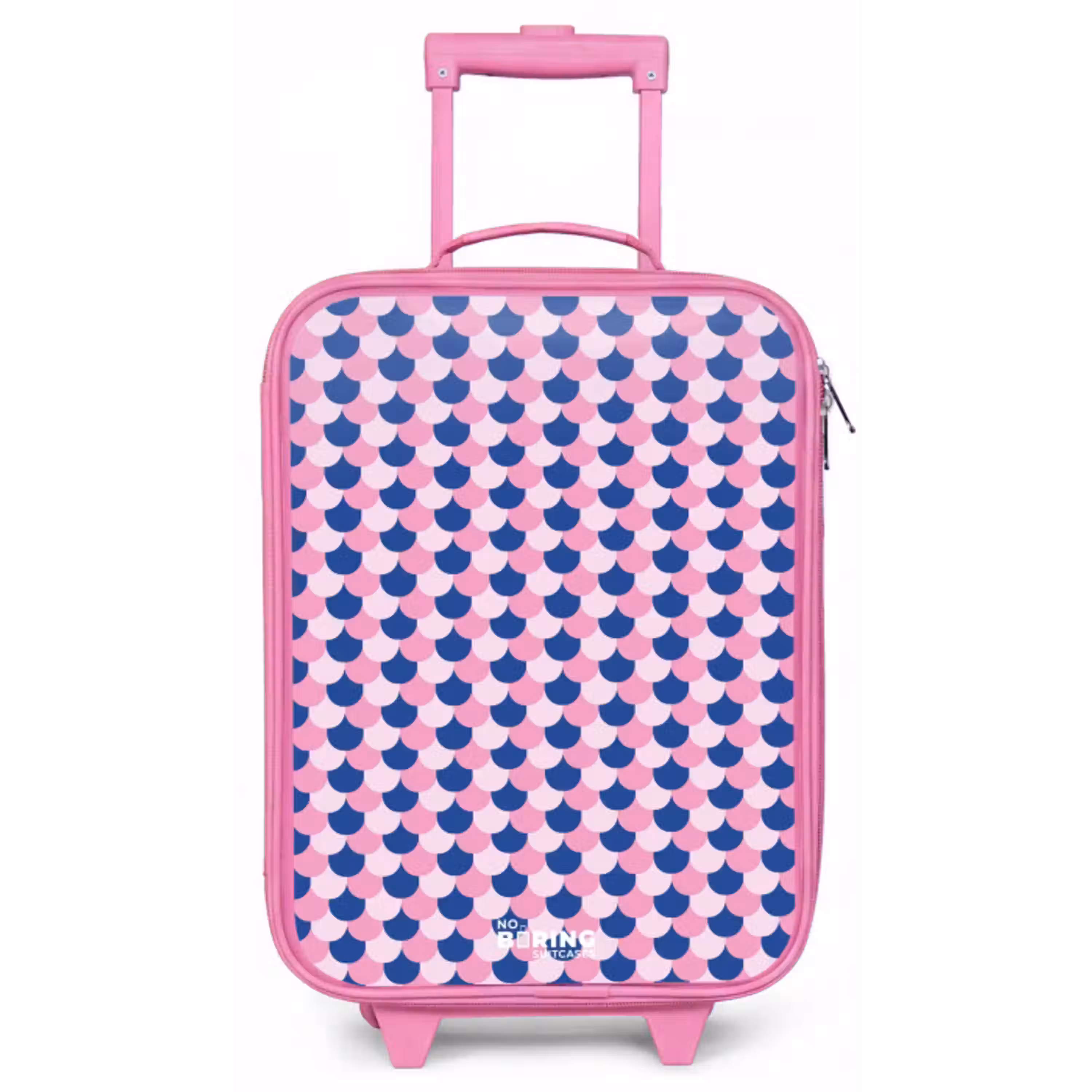 Schubben - Patroon - Blauw - Roze Kinderkoffer - Roze klein -zz3dotto