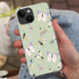 Vlinders - Insecten - Groen - Kleurrijk Crossbody Case iPhone 14 middel -sfeer3