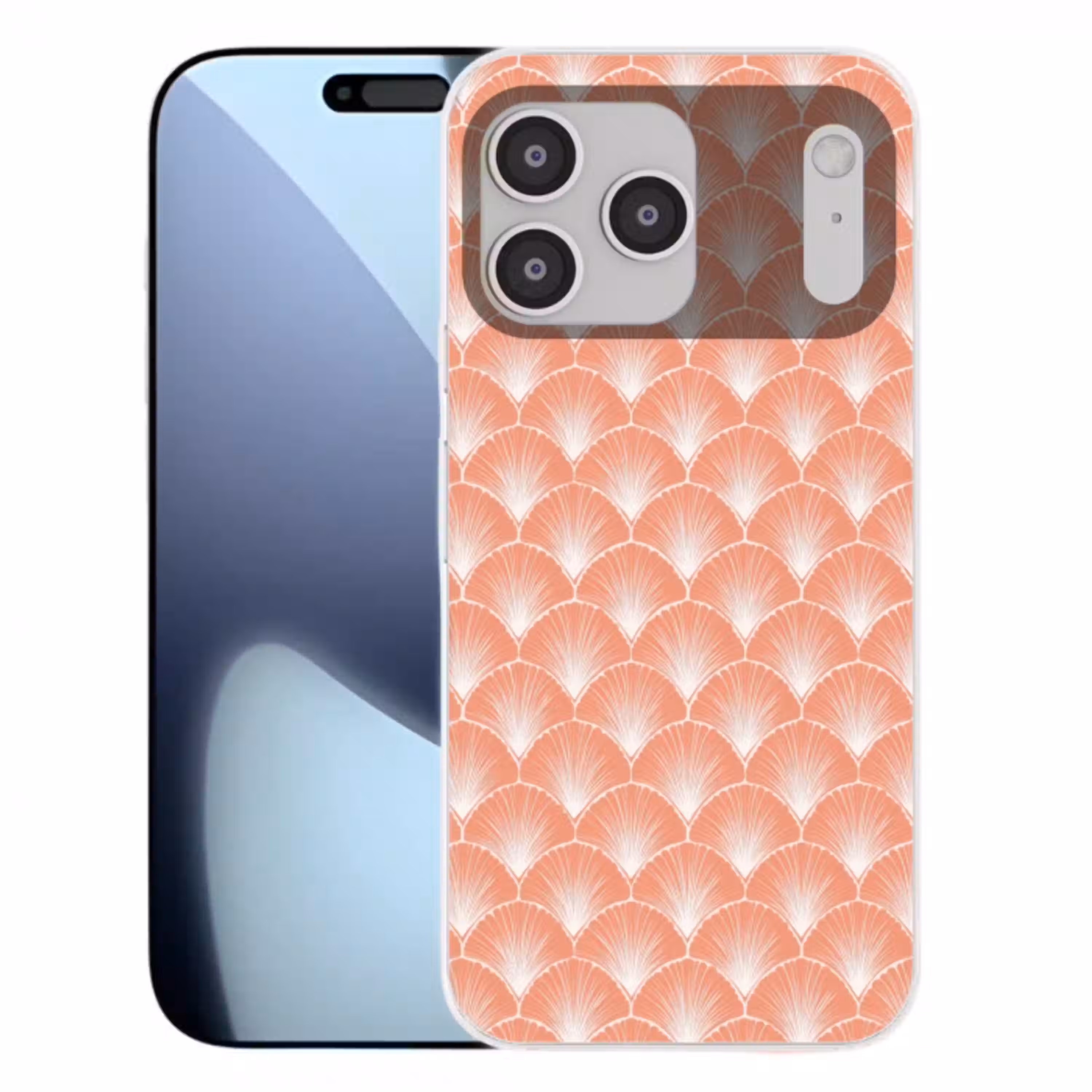 Waaier - Motief - Zalmroze Telefoonhoesje iPhone 17 Pro Max klein 879 -3d