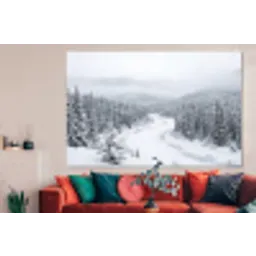 Rivier - Bevroren - Landschap - Winter forex 5mm xxl -woonkamer