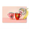 Theekopjes - Bloemmotieven - Roze - Theezakjes Placemat vinyl groot -zzzproduct_Kitchenyeah-website