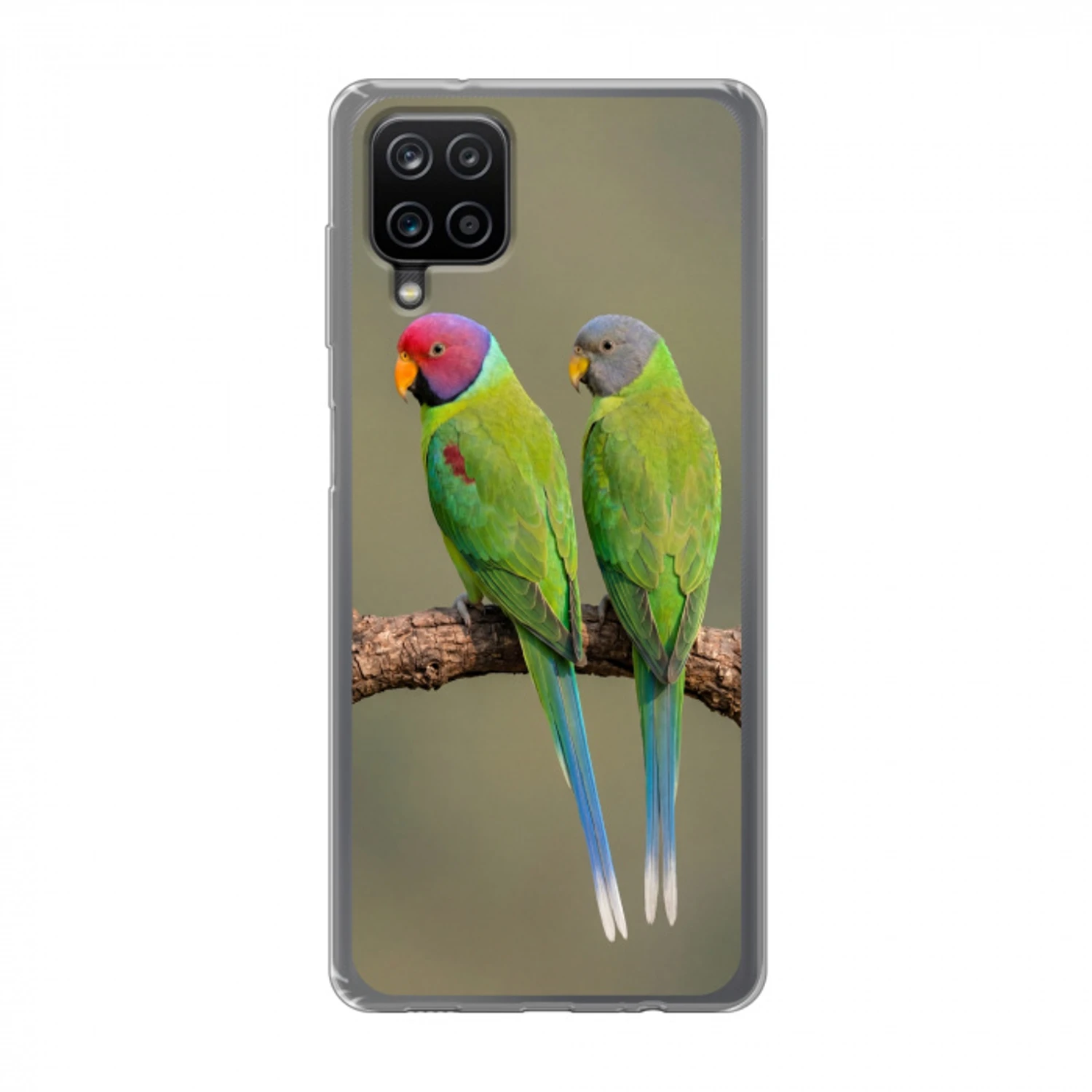 Papagaai - Tak - Natuur - Kleurrijk Telefoonhoesje Samsung Galaxy A12 klein -3d