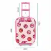 Hartje - Smiley - Patroon Kinderkoffer - Roze klein -productfoto_formaten