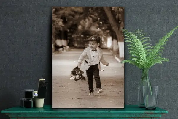 Aluminium met Oude Foto Zwart-Wit