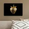 Aardbei - Goud - Zwart - Chrome canvas 2cm klein -sfeer3