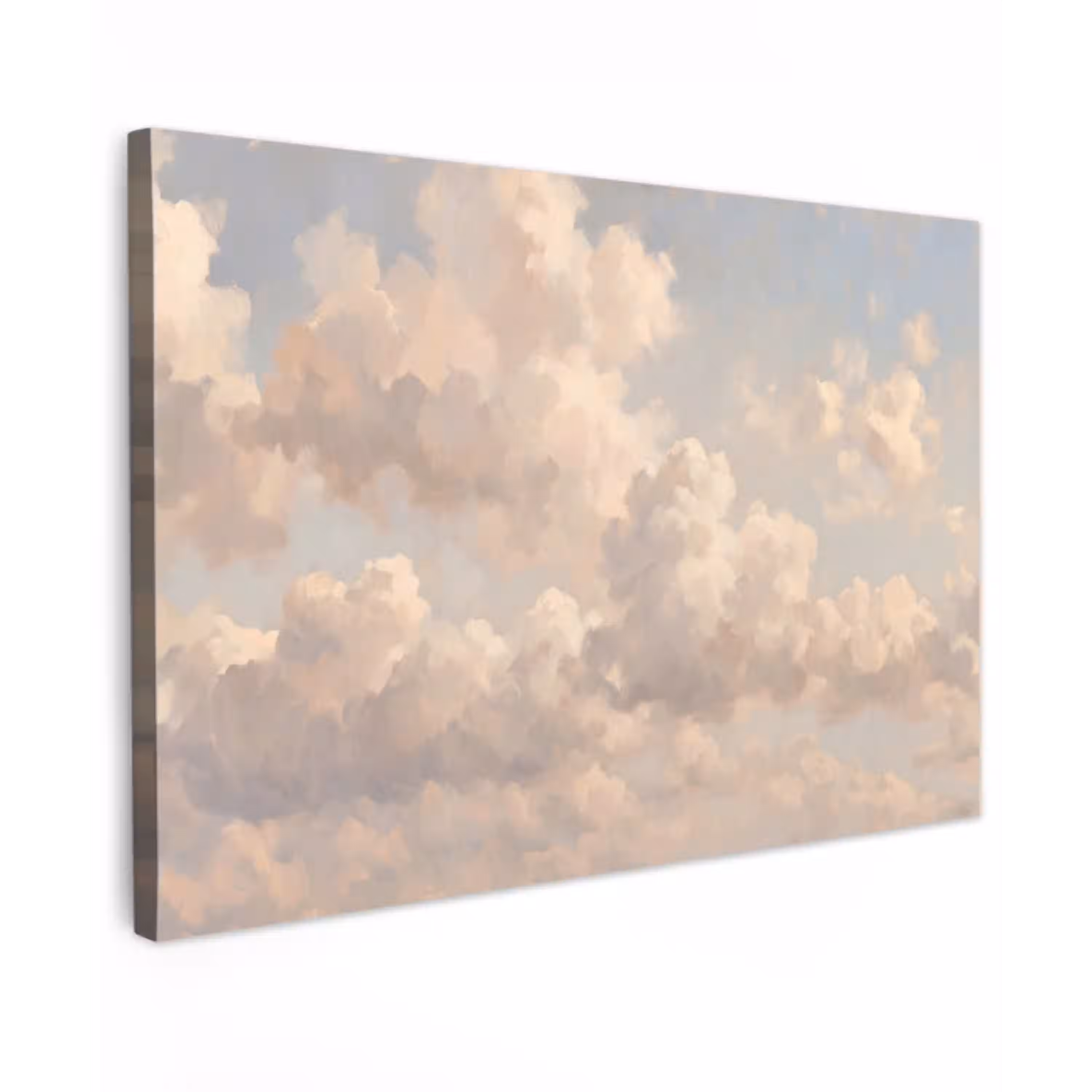 Wolken - Zacht - Natuur - Klassiek - Beige canvas 2cm klein -z3d