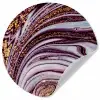 Marmer - Roze - Goud - Glitter - Marmerlook - Luxe Wandcirkel behangsticker klein -3d