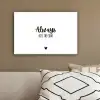 Always kiss the cook - Koken - Kok - Keuken - Spreuken canvas 2cm klein -sfeer3