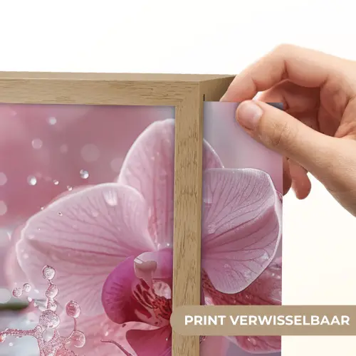 Abstract - Modern - Water - Orchidee Light Box met batterij (Wandlamp) middel -USP_websiteprintNL