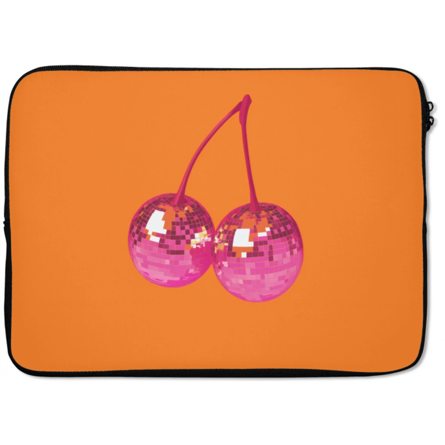 Discoballen - Kers - Spiegels - Roze laptophoes neopreen klein -zkaufland3dotto