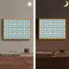 Patroon - Symmetrisch - Blauw Light Box met batterij (Wandlamp) middel 907 -sfeer3
