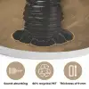 Kreeft - Zwart - Goud - Luxe Akoestische PET Vilt - Rond klein -closeup_NL