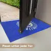 Zon - Gezicht - Penseelstructuur - Blauw Deurmat klein -USP_DE