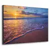 Zee - Strand - Zonsondergang - Wolken - Horizon Textielframe zwart klein -3d