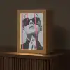 Portret - Vrouw - Zonnebril - Verfdruppels Light Box met kabel (Tafellamp) klein -z3d_website