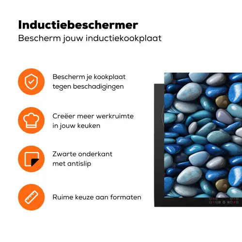 Blauwe - Oceaan - Kiezels Inductie beschermer vinyl 3mm klein 276 -zzzzzzz-td-ups